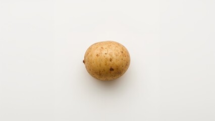 Fototapeta premium Single potato on a plain white background.