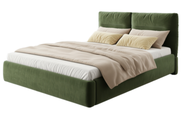 Stylish green platform storage bed designed for comfort and functionality