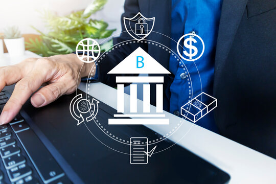 Businessman brings business plan to borrow money from bank, presents information for financial approval
Bank provides financial loan and financial transaction, transfer money, exchange money - Powered by Adobe