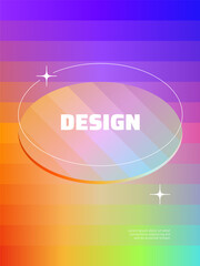 Abstract Colorful Poster Design. Covers Template Design. Horizontal Striped Gradient Lines. Geometric Background for Presentation, Magazines, Social Media. Vector Illustration