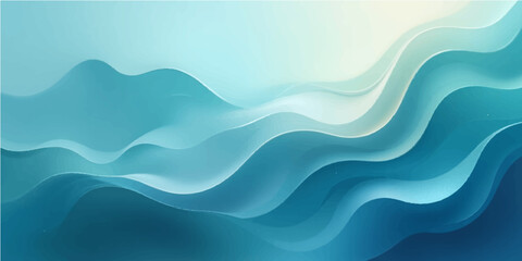 Blue abstract vector wave illustration on a light background with liquid motion and curved lines