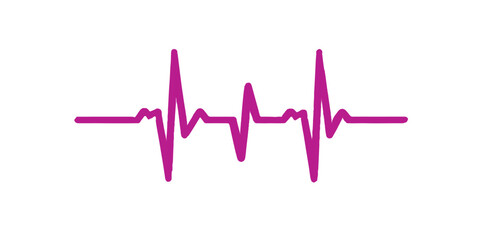 Vector illustration of a green heartbeat on an ECG monitor, representing a healthy medical pulse and cardiac rate