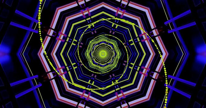 Vibrant tunnel video loop screensaver with dynamic colors and seamless motion for engaging visual experiences