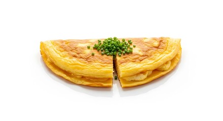 Delicious Golden Omelette with Fresh Chives Garnish