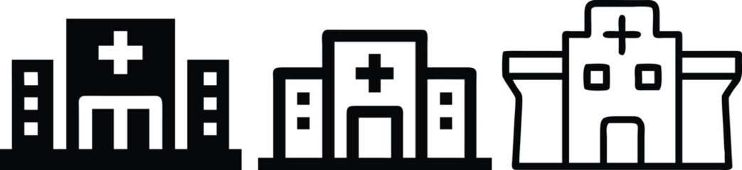 Black and white city of London illustration of a medical symbol plus sign for emergency health business logo vector