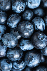 Blueberries as a background, vertical orientation. Web banner, screen