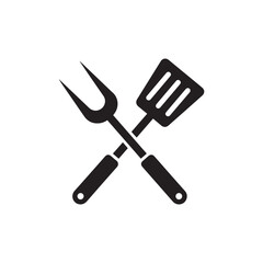 Barbecue fork illustration for grilling and cooking
