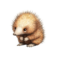 echidna hand drawn vector illustration
