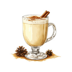 eggnog hand drawn vector illustration