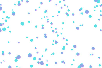 Delicate pastel polka dot pattern isolated on transparent background for design