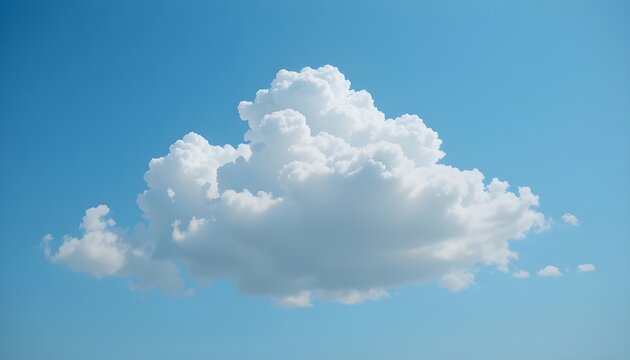 a white flufy piece of cloud in blue sky is so charming
