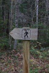 hiking trail sign