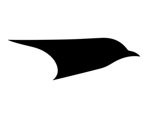 Obraz premium AeroBird modern logo in silhouette white background.