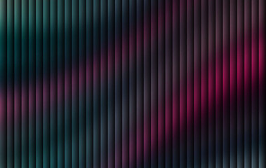 Teal and pink ribbed gradient background with luminous glass reflection and smooth metallic surface – modern futuristic abstract digital wallpaper design