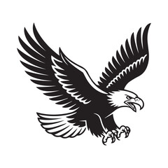 Fototapeta premium Eagle vector illustration flying silhouette design