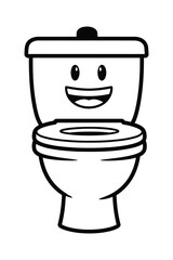 Happy baby bottle illustration for infant care and nutrition concepts