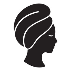 Spa Facial Treatment Silhouette Icon | Wellness & Skincare Self-Care Vector