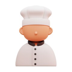 Charming chef character ready to cook delicious food wearing a classic hat and uniform for culinary concepts