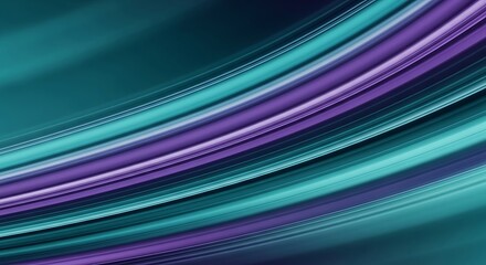 Curved gradient lines in teal and purple tones, modern tech-inspired abstract motion background