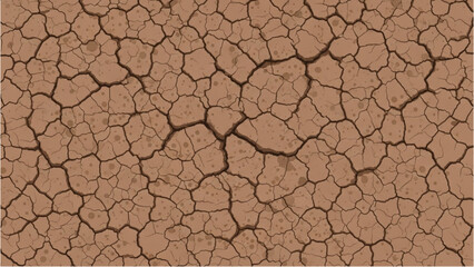 Dry earth texture Detailed cracked surface background, drought concept, seamless pattern