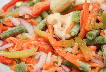 Frozen Vegetables for Cooking Close Up
