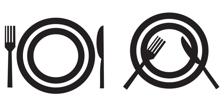 plate with spoon and nife.EPS