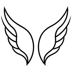 Obraz premium Outline drawing of wings