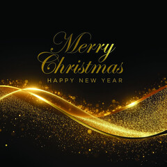 holiday card design, Christmas and New Year message, 