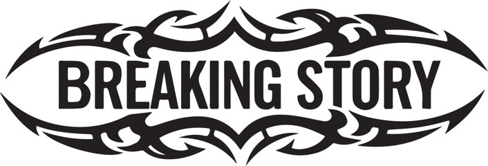 Breaking Story Tattoo Style Design, Tribal Inspired Graphical Il