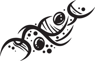 Intricate blackwork design showcases tribal tattoo art with cell