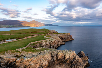 Aerial view of Rathlin O'Birne island in County Donegal, Irleand