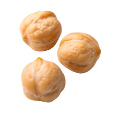 chickpeas isolated on transparent white background clipping path