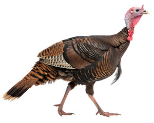 Wild turkey bird isolated on transparent background