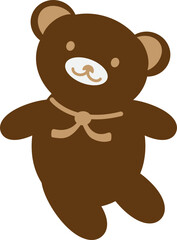 귀여운 갈색 곰돌이 인형