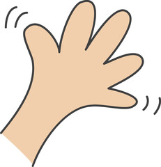 인사하는 손동작