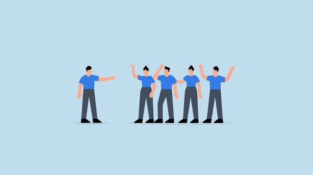 Onboarding new employee, business executive manager greeting welcome and introduce new employees to group