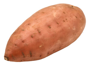 sweet potatoes isolated on transparent white background clipping path