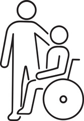 Fototapeta premium Caregiver with Person in Wheelchair