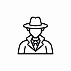 detective agent icon sign vector