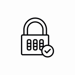lockpad safety icon sign vector