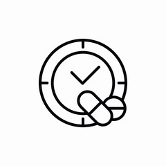 pill time icon sign vector