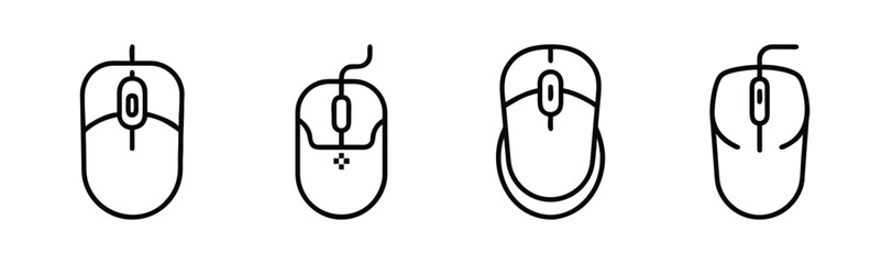 Fototapeta premium Modern computer mouse illustration icon clean simple scalable vector graphic