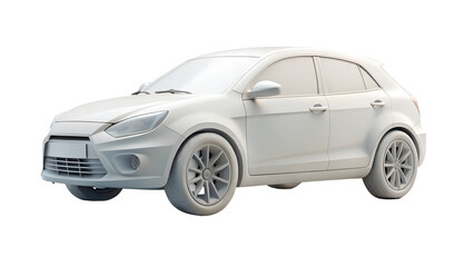 Fototapeta premium Modern car model isolated on transparent background for design and presentation purposes