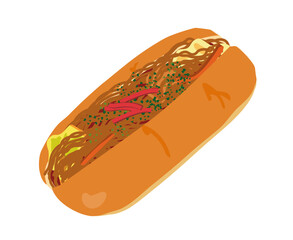 やきそばパンのイラスト