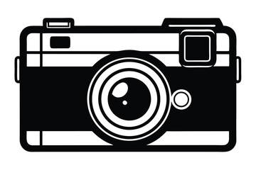 disposable camera black and white silhouette