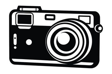 disposable camera black and white silhouette