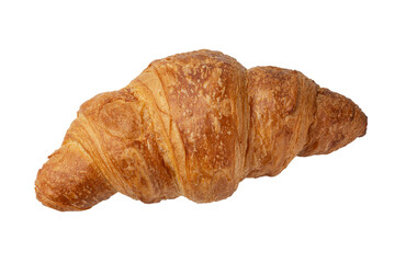 Croissants from different angles on a white isolated background