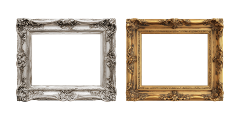 Vintage gold and silver frames