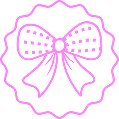pink bow illustration