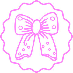 pink bow illustration